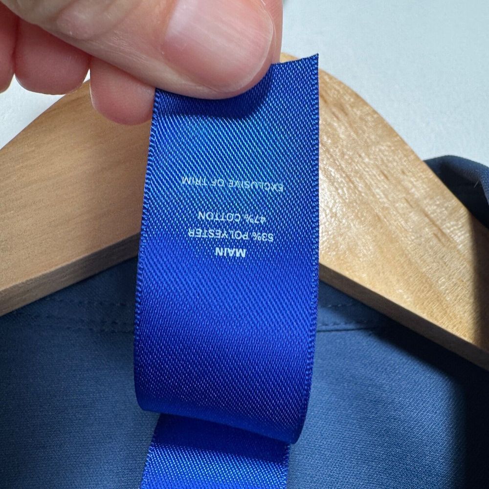 Kit and Ace Performance Button Shirt Men XS Extra Small‎ Navy Blue Wicking - Picture 4 of 8